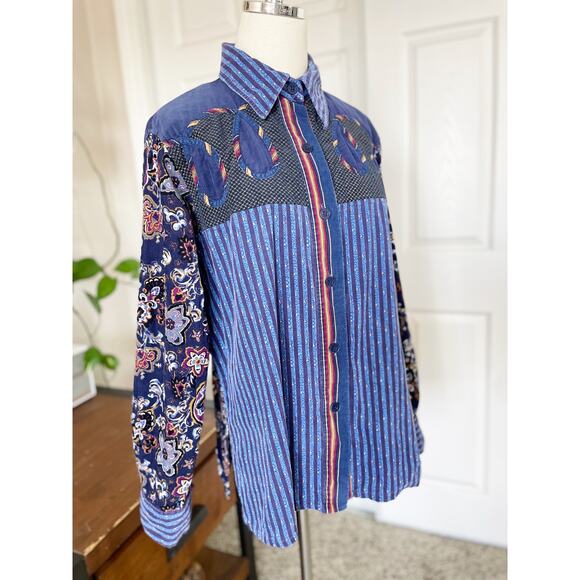 Koos of Course! Mixed Pattern Corduroy Button Down Shirt - Picture 8 of 14